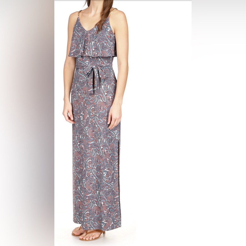 MICHAEL Michael Kors
Women's Paisley Chain Strap Maxi Dress